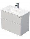 LETTY Mini Komplet badmiljø med håndvask B71 cm Keramik og MDF - Hvid højglans