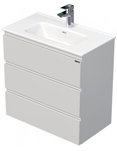 Billede af LETTY Mini Komplet badmiljø med håndvask B71 cm Keramik og MDF - Hvid højglans