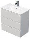 LETTY Mini Komplet badmiljø med håndvask B71 cm Keramik og MDF - Hvid højglans