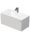 LETTY Mini Komplet badmiljø med håndvask B81 cm Keramik og MDF - Hvid højglans