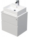 LETTY Komplet badmiljø med håndvask B60 cm Keramik og MDF - Hvid højglans