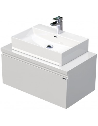 Billede af LETTY Komplet badmiljø med håndvask B80 cm Keramik og MDF - Hvid højglans