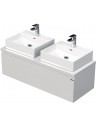LETTY Komplet badmiljø med håndvask B120 cm Keramik og MDF - Hvid højglans