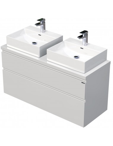 Billede af LETTY Komplet badmiljø med håndvask B120 cm Keramik og MDF - Hvid højglans
