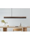Langbordspendel i træ og nøddetræ 122 cm 25W LED - Nøddetræ/Brændt træ