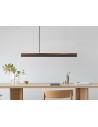 Langbordspendel i træ og nøddetræ 92 cm 25W LED - Nøddetræ/Brændt træ