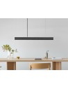 Langbordspendel i beton og træ 92 cm 25W LED - Mørk beton/Brændt træ
