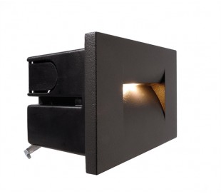 Tapi I væglampe til indbygning 14,8 x 8,9 cm 3W LED - Antracit