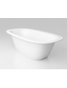 BETA V2 fritstående badekar 185 x 95 cm solid surface - Mat hvid