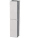 TARA Venstrevendt skab til badeværelse H161 cm MDF - Sort/Hvid højglans