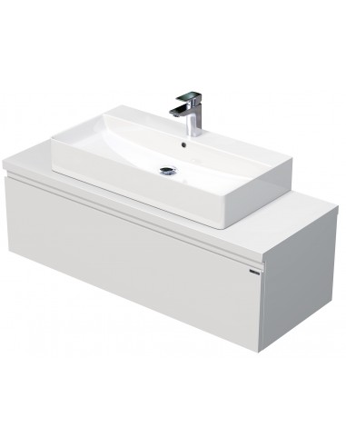 Billede af LETTY Komplet badmiljø med håndvask B120 cm Keramik og MDF - Mat hvid