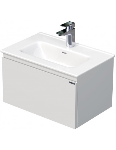 Billede af LETTY Mini Komplet badmiljø med håndvask B61 cm Keramik og MDF - Mat hvid