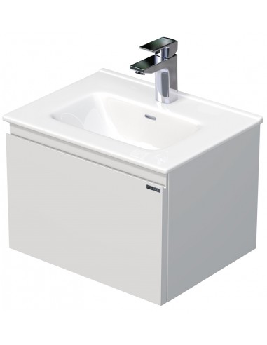 Billede af LETTY Mini Komplet badmiljø med håndvask B51 cm Keramik og MDF - Mat hvid