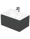 LETTY Komplet badmiljø med håndvask B71 cm Keramik og MDF - Antracit højglans