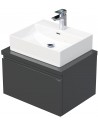 LETTY Komplet badmiljø med håndvask B60 cm Keramik og MDF - Antracit højglans