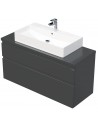 LETTY Komplet badmiljø med håndvask B120 cm Keramik og MDF - Antracit højglans