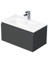 LETTY Mini Komplet badmiljø med håndvask B71 cm Keramik og MDF - Mat antracit