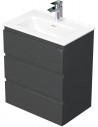 LETTY Mini Komplet badmiljø med håndvask B61 cm Keramik og MDF - Mat antracit