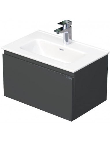 Billede af LETTY Mini Komplet badmiljø med håndvask B61 cm Keramik og MDF - Mat antracit