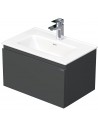 LETTY Mini Komplet badmiljø med håndvask B61 cm Keramik og MDF - Mat antracit
