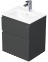 LETTY Mini Komplet badmiljø med håndvask B51 cm Keramik og MDF - Mat antracit