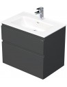 LETTY Komplet badmiljø med håndvask B71 cm Keramik og MDF - Mat antracit