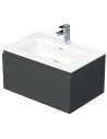 LETTY Komplet badmiljø med håndvask B71 cm Keramik og MDF - Mat antracit