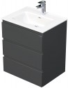 LETTY Komplet badmiljø med håndvask B61 cm Keramik og MDF - Mat antracit