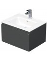 LETTY Komplet badmiljø med håndvask B61 cm Keramik og MDF - Mat antracit