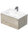 LETTY Komplet badmiljø med håndvask B71 cm Keramik og MDF - Lys eg