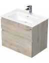 LETTY Komplet badmiljø med håndvask B71 cm Keramik og MDF - Lys eg