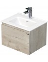 LETTY Mini Komplet badmiljø med håndvask B51 cm Keramik og MDF - Lys eg
