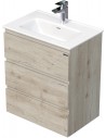 LETTY Mini Komplet badmiljø med håndvask B61 cm Keramik og MDF - Lys eg