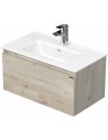 LETTY Mini Komplet badmiljø med håndvask B71 cm Keramik og MDF - Lys eg