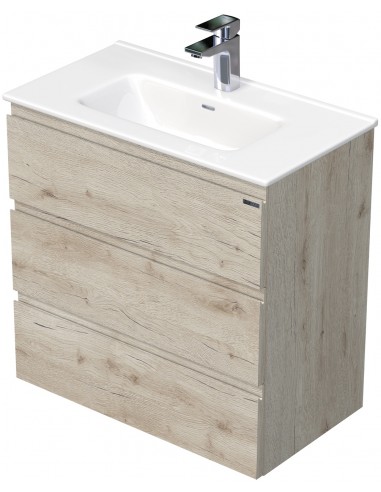 Billede af LETTY Mini Komplet badmiljø med håndvask B71 cm Keramik og MDF - Lys eg