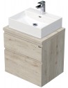LETTY Komplet badmiljø med håndvask B60 cm Keramik og MDF - Lys eg