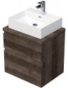 LETTY Komplet badmiljø med håndvask B60 cm Keramik og MDF - Mørk eg