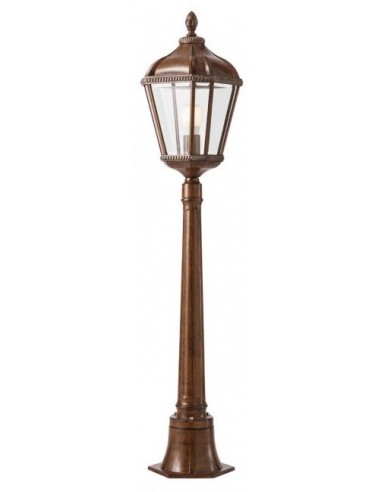 Billede af ESSEN Bedlampe i aluminium og glas H120,6 cm 1 x E27 - Antik brun
