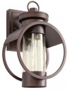 COMPASS Væglampe i metal og glas H31,5 cm 1 x E27 - Brun