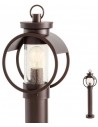 COMPASS Bedlampe i metal og glas H82,5 cm 1 x E27 - Brun