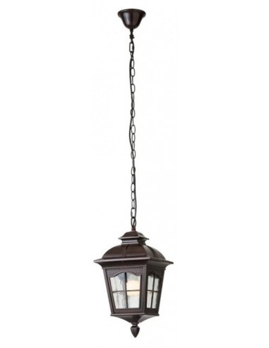 Se YORK Loftlampe i aluminium og glas H46,2 - 158,7 cm 1 x E27 - Antik mørkebrun hos Lepong.dk
