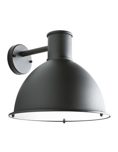 Se WORK Væglampe i aluminium og polycarbonat H28 cm 1 x E27 - Mat sort hos Lepong.dk