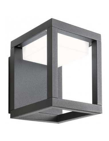 Billede af XIERA Væglampe i aluminium og polycarbonat H15,4 cm 1 x 10W SMD LED - Mat sort