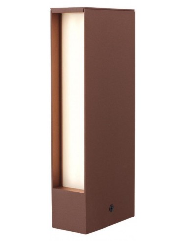 Billede af TWIN Bedlampe i aluminium og polycarbonat H25 cm 1 x 9W SMD LED - Mat rustbrun