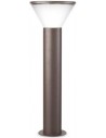 WIT Bedlampe i aluminium og polycarbonat H65 cm 1 x E27 - Mat mørkebrun/Frostet