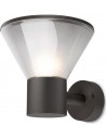 WIT Væglampe i aluminium og polycarbonat H20 cm 1 x E27 - Mat mørkegrå/Frostet
