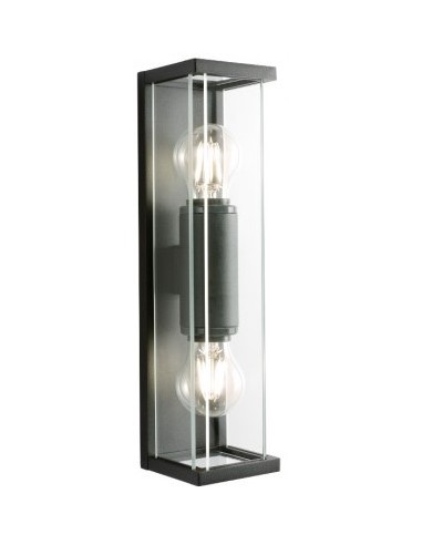 Billede af VITRA Væglampe i aluminium og glas H36 cm 2 x E27 - Mat sort