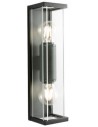 VITRA Væglampe i aluminium og glas H36 cm 2 x E27 - Mat sort