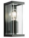 VITRA Væglampe i aluminium og glas H20 cm 1 x E27 - Mat sort