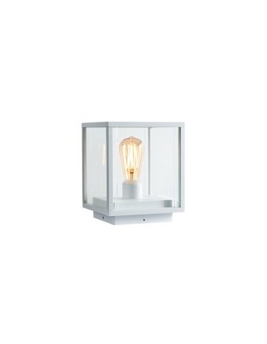 Se VITRA Halvmurslampe i aluminium og glas H24,5 cm 1 x E27 - Mat hvid hos Lepong.dk
